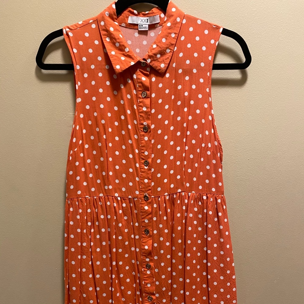 ✨BRAND NEW✨ FOREVER21 DRESS ORANGE POLKA DOT
